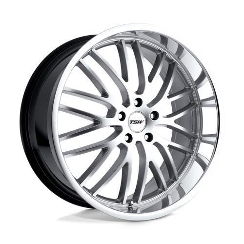 SNETTERTON HYPER SILVER W/ MIRROR CUT LIP 8x19 5/112 ET45 CB72,1 60° - Alumiinivanteet - 328007 - 1