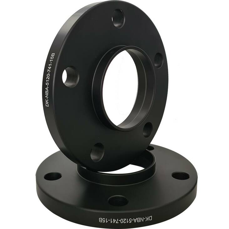 Spacer 15mm 2 pcs 5x120 74,1mm Black - Rengas- ja vannetarvikkeet - 315667 - 1