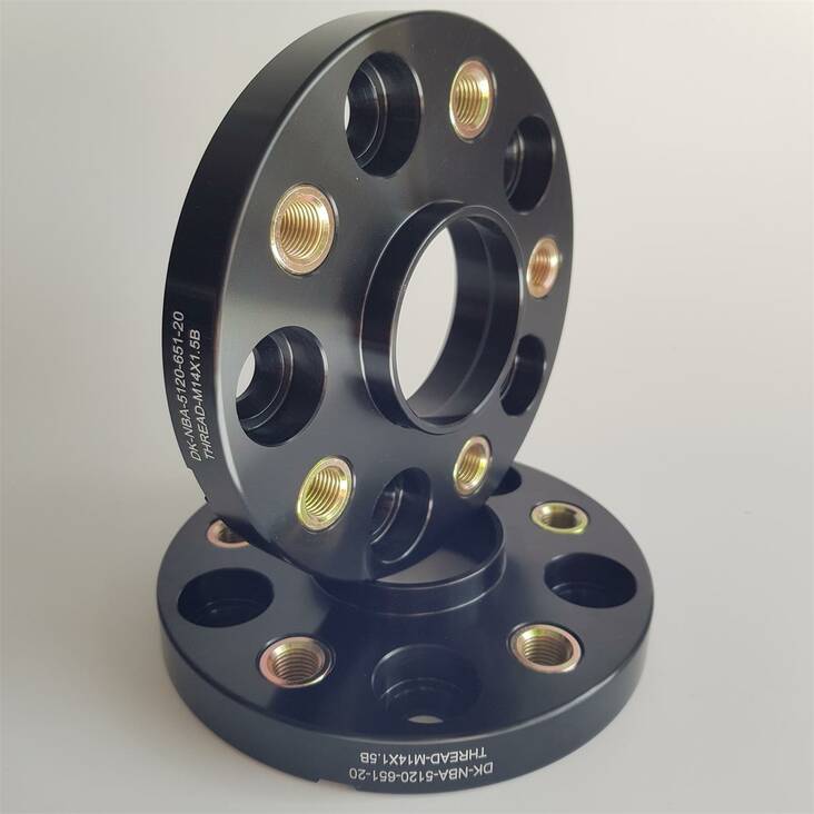 Spacer 20mm 2 pcs 5x120 65,1mm With Thread Holds M14x1,5 Black - Rengas- ja vannetarvikkeet - 315687 - 1