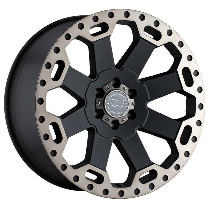 WARLORD MATTE BLACK W/ MACHINED DARK TINT 9x17 8/170 ET12 CB125,1 60° - Alumiinivanteet - 331477 - 1