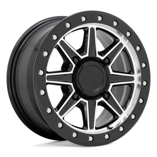 WEBB UTV GLOSS BLACK W/ MACHINED FACE 7x15 4/156 ET51 CB132,0 60° - Alumiinivanteet - 325097 - 1