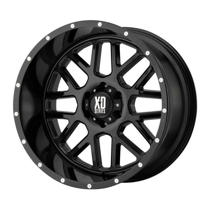 XD820 GRENADE GLOSS BLACK 9x18 8/165,1 ET-12 CB125,1 60° - Alumiinivanteet - 327837 - 1