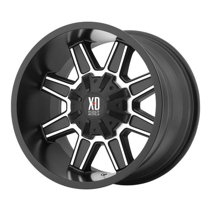 XD823 Satin Black With Machined Face 9x20 6/135/139,7 ET18 CB106,2 60° - Alumiinivanteet - 333597 - 1