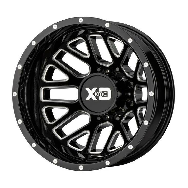 XD843 Gloss Black Milled - Rear 6,5x17 8/210 ET-155 CB154,3 60° - Alumiinivanteet - 238867 - 1
