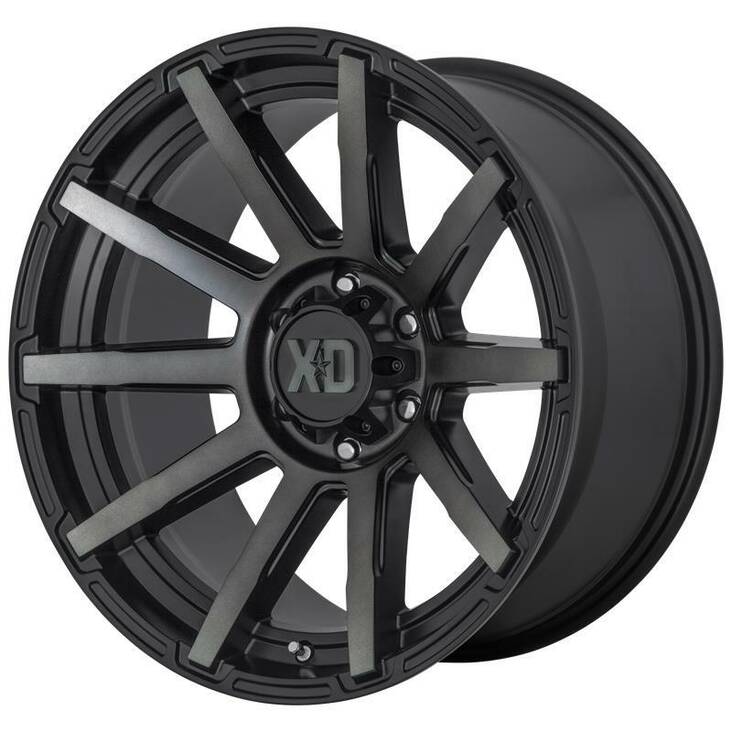 XD847 OUTBREAK SATIN BLACK W/ GRAY TINT 8x17 5/110 ET35 CB65,1 60° - Alumiinivanteet - 327847 - 1