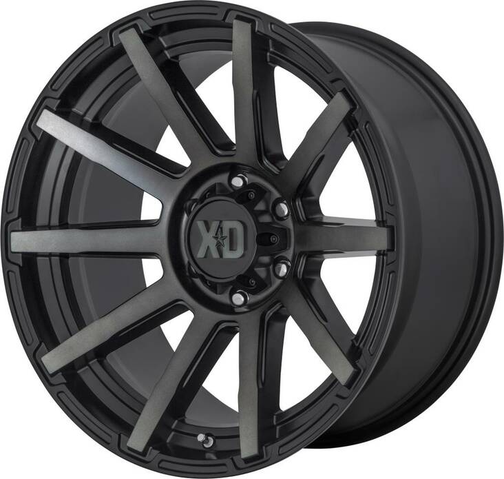 XD847 Satin Black w/ Grey Tint 10x22 8/170 ET12 CB125,1 60° - Alumiinivanteet - 310617 - 1