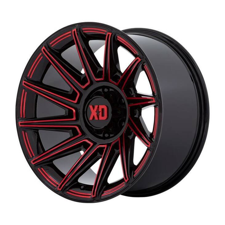XD867 SPECTER GLOSS BLACK W/ RED TINT 10x20 6/139,7 ET-18 CB106,1 60° - Alumiinivanteet - 317537 - 1