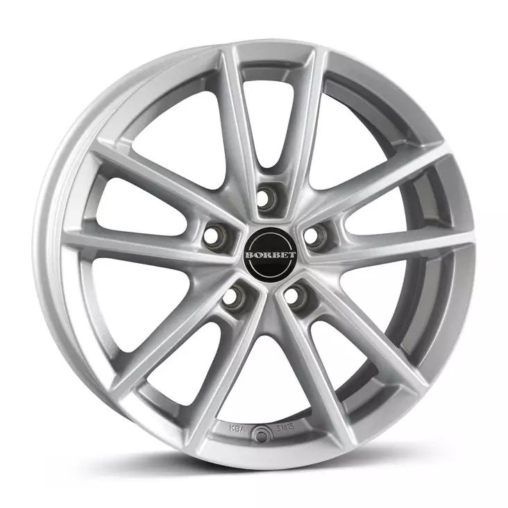 BORBET W Crystal Silv 6x15 5/114,3 ET43 CB72.5 60° - Alumiinivanteet - 340417 - 1