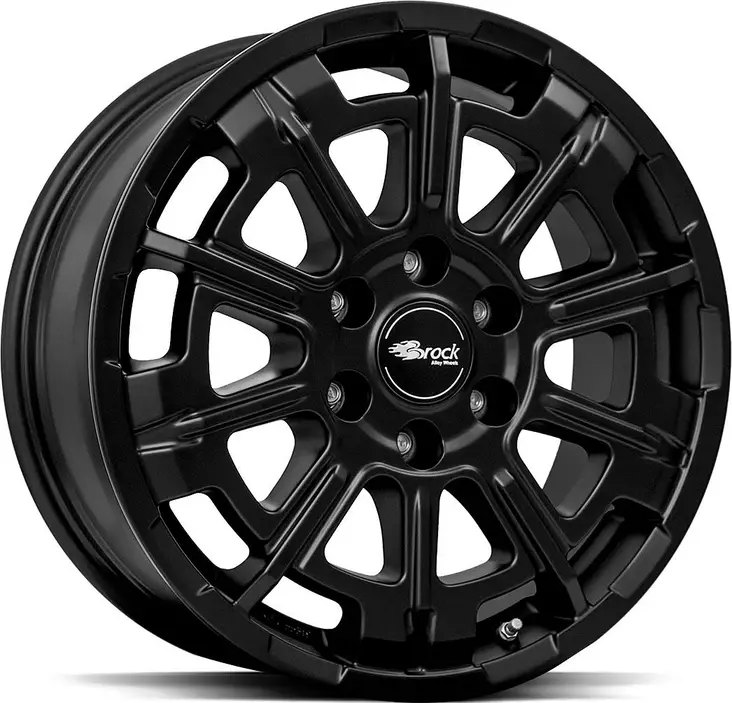 BROCK B45 Satin Black Matt 7x17 6/139,7 ET55 CB93.1 60° - Alumiinivanteet - 344397 - 1