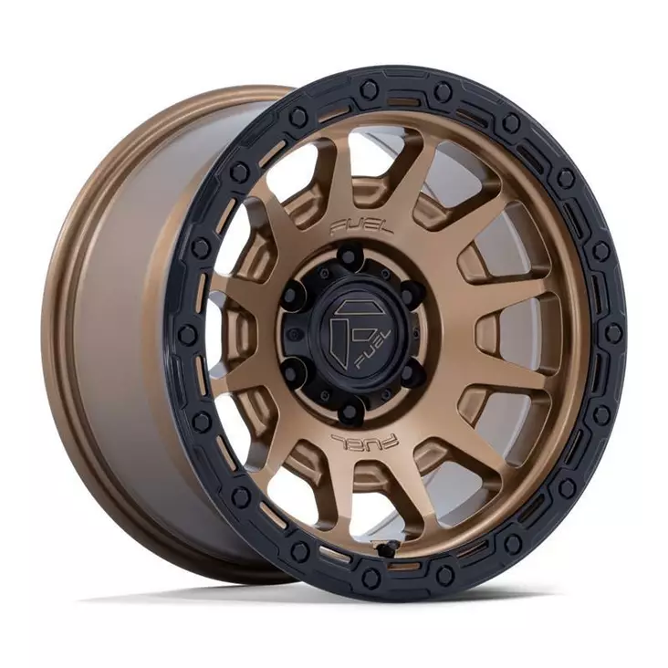 FC884 FORTRESS MATTE BRONZE W GLOSS BLACK LIP 9x17 5/127 ET-12 CB71.5 60° - Alumiinivanteet - 358657 - 1