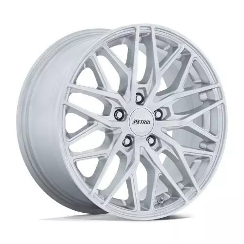 PE004 P3E MACHINED BRUSHED GLOSS SILVER 8x17 5/108 ET40 CB72.6 60° - Alumiinivanteet - 359347 - 1