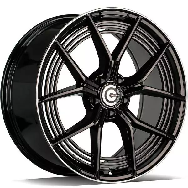 Pure Black Glossy Lip Polished 9,5x20 5/112 ET45 CB66.6 60° - Alumiinivanteet - 373127 - 1