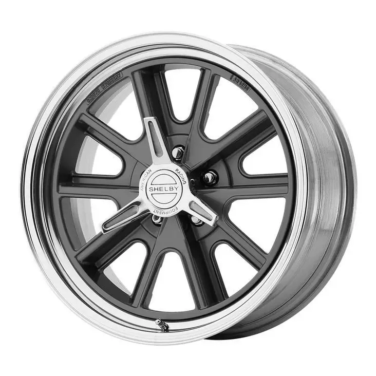 VN427 Two-Piece Mag Gray Center Polished Barrel 9,5x17 5/114,3 ET6 CB72.6 60° - Alumiinivanteet - 321277 - 1
