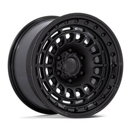 BR014 SAHARA MATTE BLACK W/ GLOSS BLACK LIP 9x17 6/135 ET0 CB87.1 60° - Alumiinivanteet - 332448 - 1