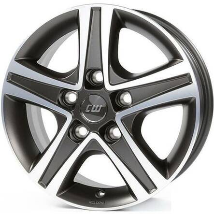 CWD Mistral anthracite glossy polished 7x17 5/120 ET55 CB65.1 60° - Alumiinivanteet - 313658 - 1