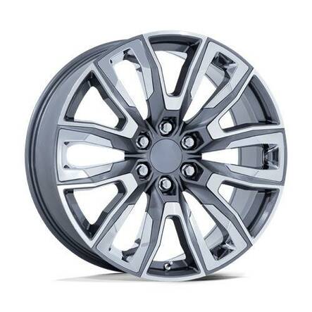 PR225 GLOSS GUNMETAL MACH W/ CHR ACC 10x24 6/139,7 ET31 CB78.1 60° - Alumiinivanteet - 332808 - 1