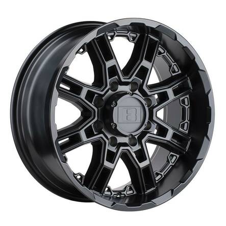 SLINGSHOT MATTE BLACK 11,5x22 8/180 ET-44 CB125.1 60° - Alumiinivanteet - 289398 - 1
