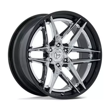 FC408 FLIGHT CHROME W/ GLOSS BLACK LIP 10x22 6/139,7 ET-18 CB106.1 60° - Alumiinivanteet - 368768 - 1