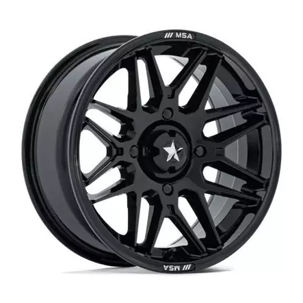 M52 RADAR UTV GLOSS BLACK 7x16 4/110 ET10 CB86.0 60° - Alumiinivanteet - 369338 - 1