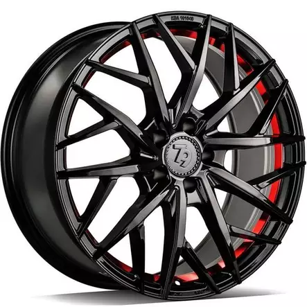 SSF-1 Black Glossy Red Inner Lip 7,5x17 5/112 ET40 CB66.6 60° - Alumiinivanteet - 373248 - 1