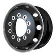 AO404 Glossy Black With Polished Lip - Front and R 8,25x5 10/285,75 ET144 CB220,1 60° - Alumiinivanteet - 277418 - 1
