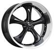 B818 Glossblack machined lip 8,5x20 5/114,3 ET35 CB73,1 60° - Alumiinivanteet - 291268 - 1