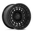 BR014 SAHARA MATTE BLACK W/ GLOSS BLACK LIP 9x17 6/139,7 ET0 CB106,1 60° - Alumiinivanteet - 340858 - 1
