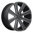 DC187 MATTE BLACK MILLED 10x24 6/135 ET30 CB87.1 60° - Alumiinivanteet - 244788 - 1