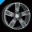 MAK Turismo-FF Gun Met-Mirr. 9,5x21 5/130 ET71 CB71,6 R14 - Alumiinivanteet - 214428 - 1
