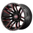 MO978 Satin Black Machined Red Tint 10x20 6/135 ET-24 CB87,1 60° - Alumiinivanteet - 242198 - 1