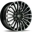 OHIO Black Front Polished 7x17 5/108 ET50 CB63.4 60° - Alumiinivanteet - 336298 - 1