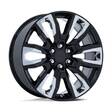 PR225 GLOSS BLACK W/ CHROME ACCENTS 10x24 6x139,7 ET31 CB78.1 60° 997 kg - Alumiinivanteet - 332358 - 1
