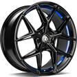 SCF-B Black glossy blue inner lip 9x18 5/112 ET40 CB66,6 60° - Alumiinivanteet - 314448 - 1