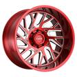 T4B CANDY RED W/ MILLED SPOKE 12x22 6/139,7 ET-45 CB112,1 60° - Alumiinivanteet - 298728 - 1