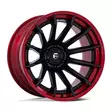 FC403 BURN MATTE BLACK W/ CANDY RED LIP 9x20 6/135 ET1 CB87.1 60° - Alumiinivanteet - 341228 - 1