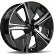 LOUVRE Black Front Polished 7,5x18 4/108 ET32 CB67,1 60° - Alumiinivanteet - 336328 - 1