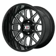 XD849 Gloss Black Milled 12x24 8/170 ET-44 CB125,5 60° - Alumiinivanteet - 243718 - 1