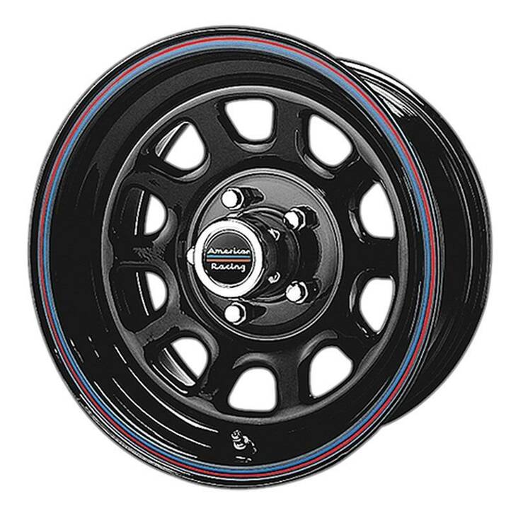 AR767 Gloss Black Steel With Red and Blue Stripe 7x15 6/139,7 ET0 CB108,0 60° - Alumiinivanteet - 240018 - 1