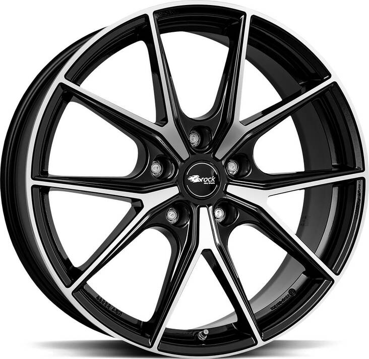 BROCK B40 Black Full Pol 8x19 5/112 ET32.5 CB66.6 R14 - Alumiinivanteet - 321408 - 1