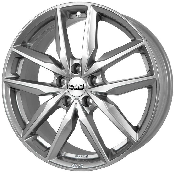 CMS C28 Racing Silver 7,5x18 5/112 ET53.5 CB66,5 (long bolt MB) R14 - Alumiinivanteet - 303688 - 1