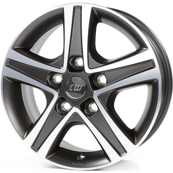 CWD Mistral anthracite glossy polished 7x17 5/120 ET55 CB65.1 60° - Alumiinivanteet - 313658 - 1