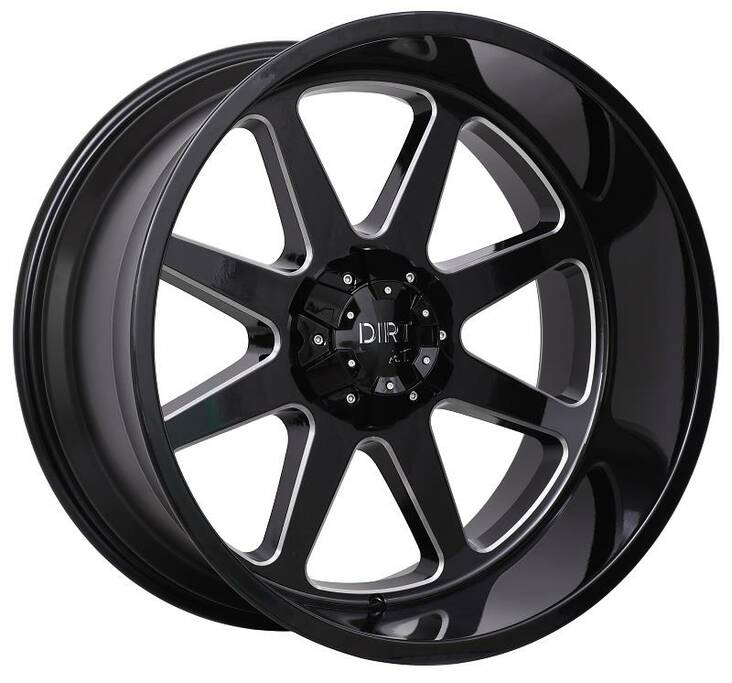 D65 Glossblack 12x22 6/135/139,7 ET-44 CB106.1 60° - Alumiinivanteet - 320018 - 1