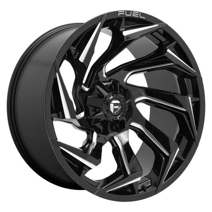 D753 REACTION GLOSS BLACK MILLED 9x18 8/165,1 ET1 CB125,1 60° - Alumiinivanteet - 336658 - 1