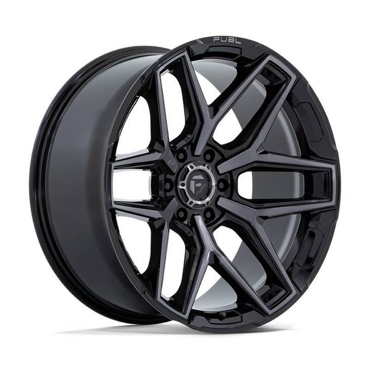 FLUX GLOSS BLACK BRUSH FC GRAY DDT 9x20 8/165,1 ET1 CB125,1 60° - Alumiinivanteet - 337118 - 1