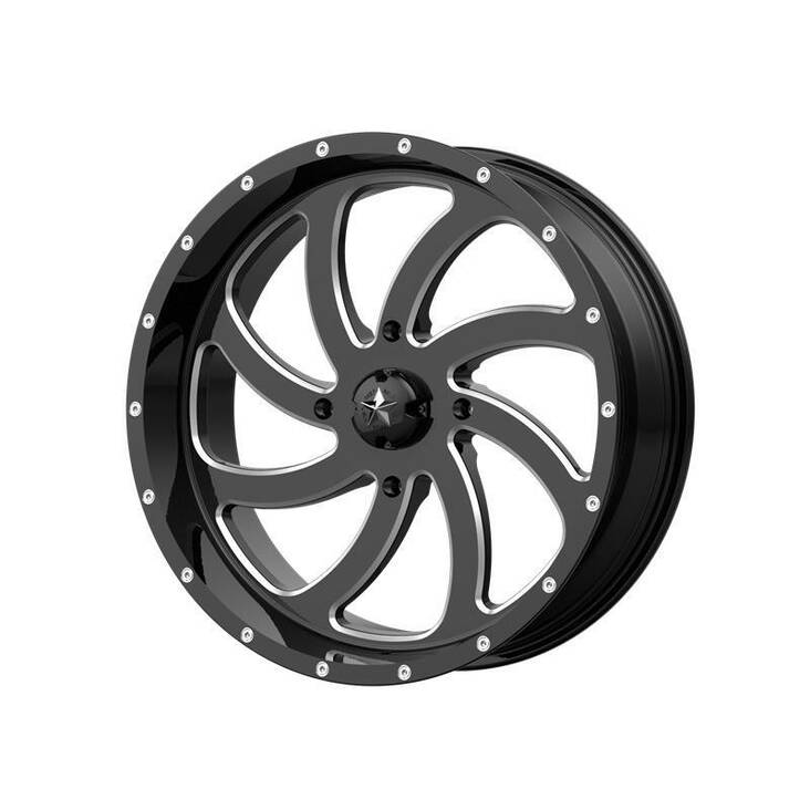 MA36 Gloss Black Milled 7x20 4/156 ET0 CB132.0 60° - Alumiinivanteet - 244098 - 1