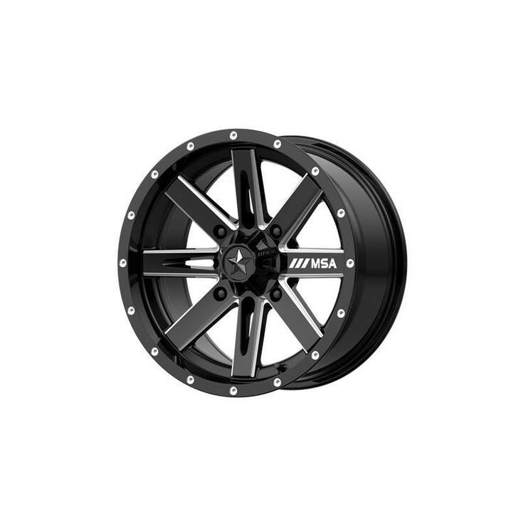 MA41 Gloss Black Milled 7x18 4/156 ET10 CB132.0 60° - Alumiinivanteet - 244018 - 1