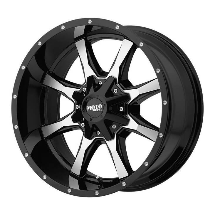 MO970 GLOSS BLACK W/ MACHINED FACE 9x17 8/165,1 ET12 CB125,1 60° - Alumiinivanteet - 327448 - 1