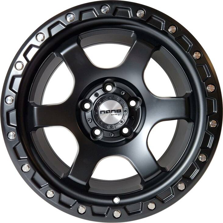 Nano 3S240 Full Matt Black 8,5x17 5/127 ET0 CB71,6 60° - Alumiinivanteet - 316578 - 1