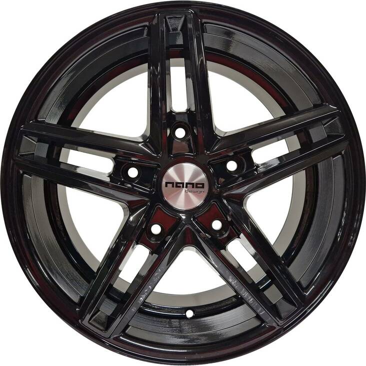 Nano BK917 Glossy Black 8x18 5/160 ET50 CB65,1 60° - Alumiinivanteet - 316588 - 1