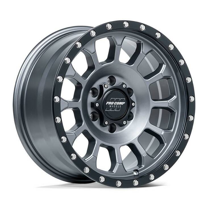 PA34 ROCKWELL MATTE GRAPHITE W/ BLACK LIP 8,5x17 6/139,7 ET0 CB108.0 60° - Alumiinivanteet - 327538 - 1
